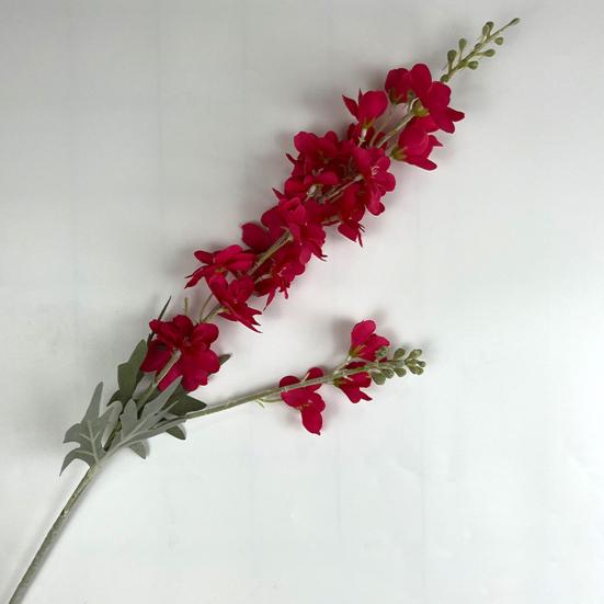 Simulated Hyacinth Silk Delphinium Flowers Realistic Texture Iron Wire Stems Fake Flower