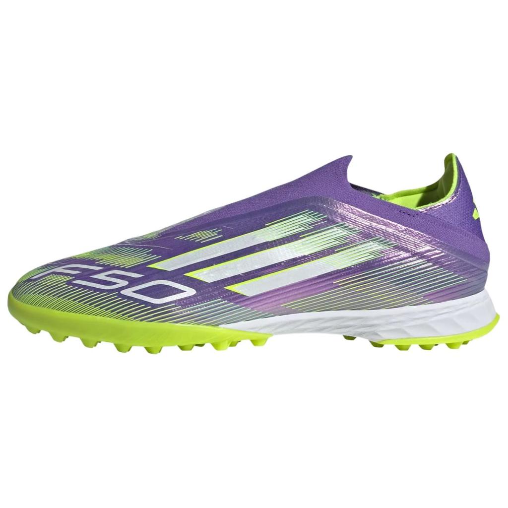Adidas F50 Pro Versatile Comfortable Leather Soccer Shoes Men Soccer Shoes Purple Green JR9330