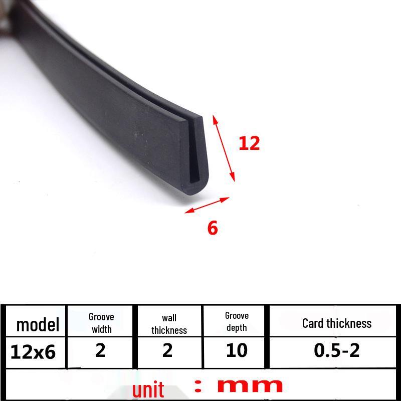 U-Shaped Rubber Anti-Collision Edge Seal Strip for Glass and Steel Plates