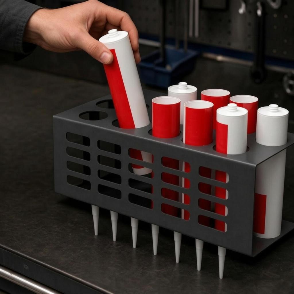 Sealant Tube Storage Rack Metal Caulk Easy to Install for Workshop