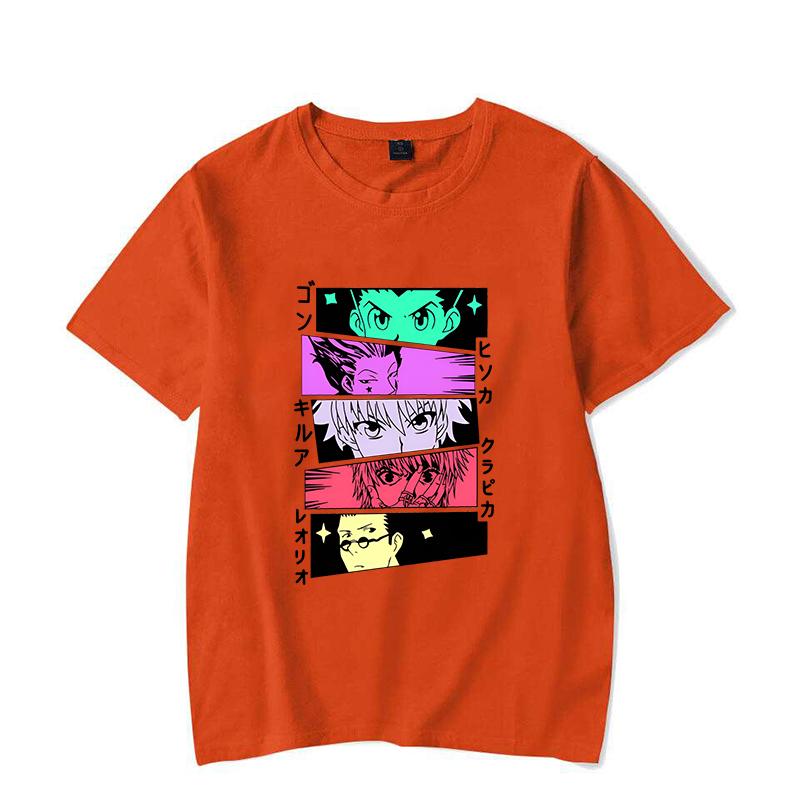 Hot GON FREECSS Killua Zoldyck Hisoka Print T-shirt Summer Casual Loose Anime T Shirt Fashion Women Men Harajuku Tops Tees