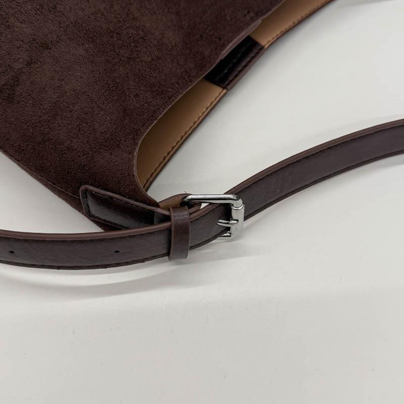 PU Shoulder Bag for Women with Suede and Smooth Panel Design Ideal for Daily Use Work