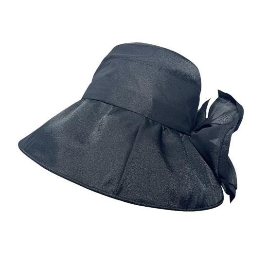 

Рыбацкая шляпа трехмерная с большим бантом из сетчатой ткани, шляпа для защиты лица от солнца, складная шляпа из сетчатой пряжи для пляжа чёрный
