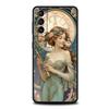 Phone Case for Samsung Galaxy S25/S24/S23/S22/S20/S21/FE/Ultra/S10/S10E/S9/Plus/5G Soft TPU Cover Art Poster ALPHONSE MUCHA Bags