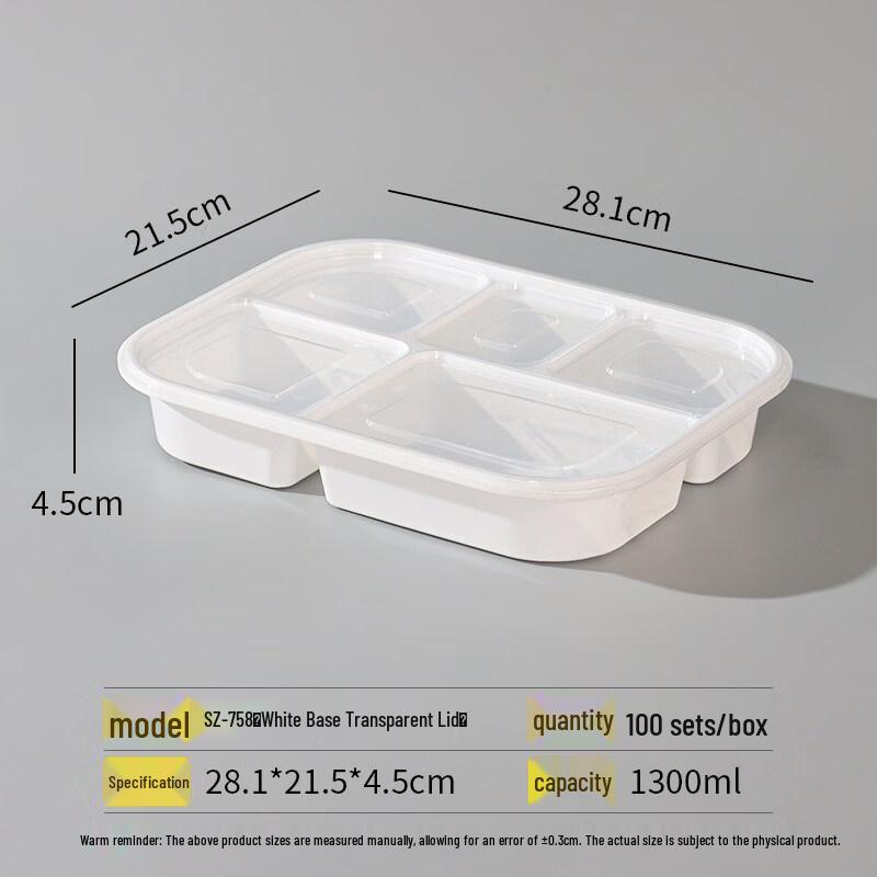 

Xingying 5-Compartment Locking Disposable Food Container
