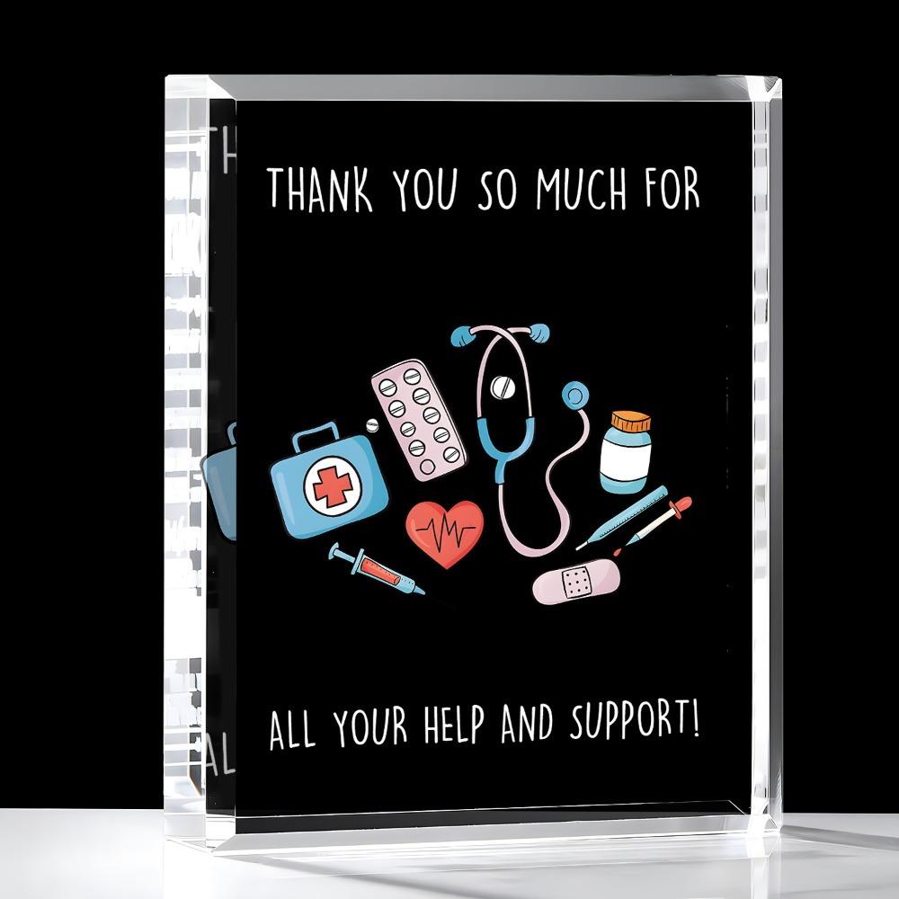 Thank You Doctor  Acrylic Plaque - Perfect Gift for Doctors & Nurses, Decorative Tabletop Sign for Home & Office, Nurse Appreciation Gifts, Nurseri 10*8cm