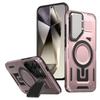 For Samsung Galaxy S25+/S24+ Case Compatible with MagSafe Lens Lid Kickstand PC+TPU Back Cover