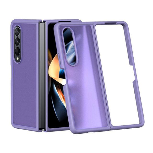 

Чехол для Samsung Z Fold 4, ультратонкий складной чехол, приятный для кожи, для Galaxy Z Fold 4 Fold4, противоударный полупрозрачный мягкий чехол Z Fold 4 фиолетовый