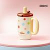 Bablov 680ml Insulated Cup 316 Stainless Steel Vaccum Flask Dual Drinking Straw Cup Home Office Coffee Mugs Portable Ice Tumbler