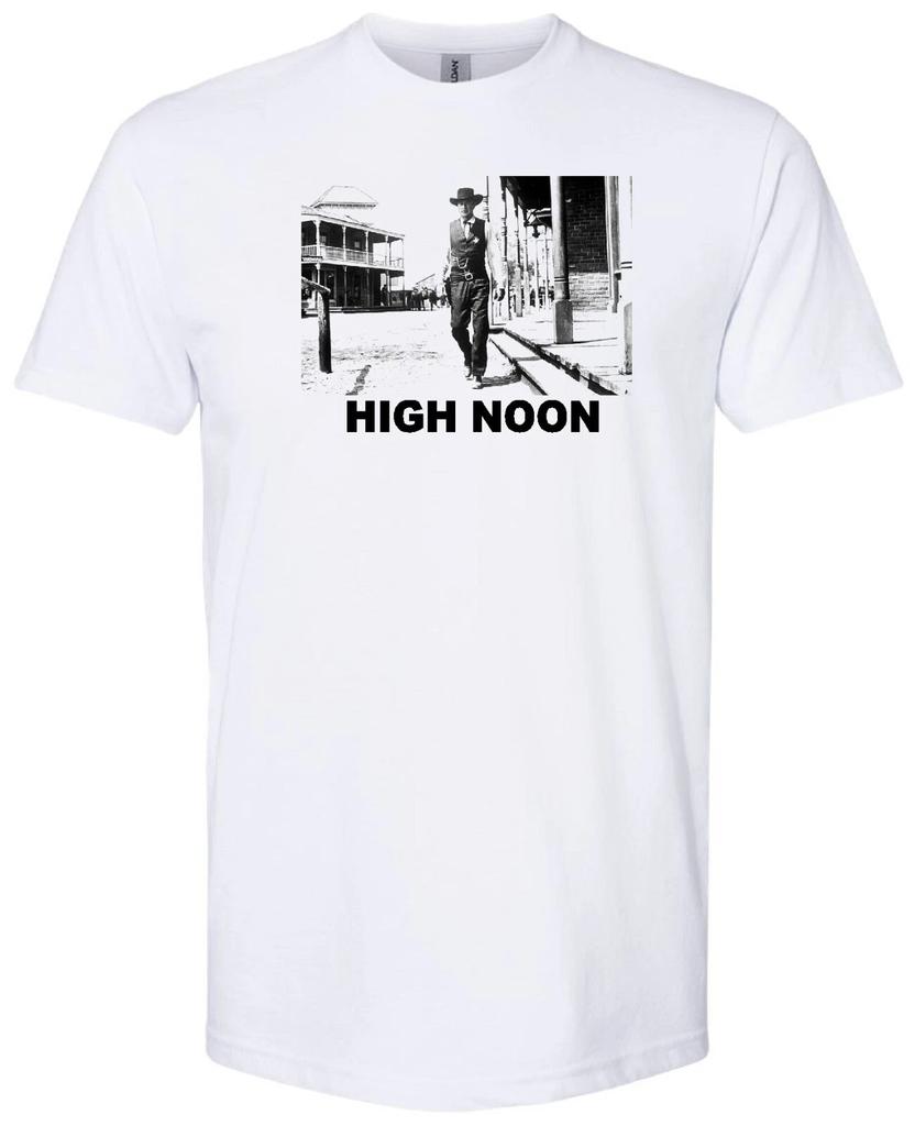 HIGH NOON GARY COOPER 1952 CLASSIC MOVIE COWBOY WESTERN RETRO WHITE T-shirt