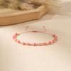 Bohemian colored rice bead bracelet women's ins wind niche faceted stone adjustable hand rope jewelry tide