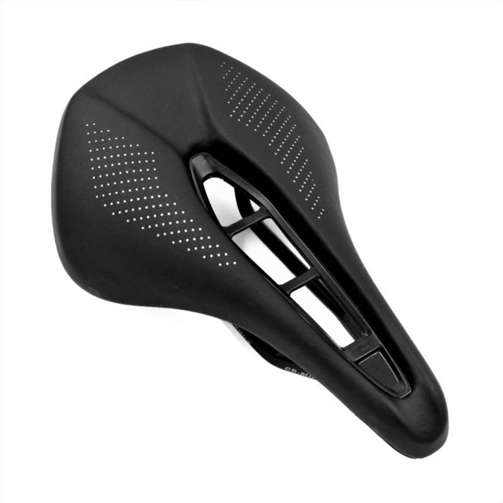 

Mountain road bicycle seat cushion PRO saddle cushion hollow big butt microfiber leather light cycling equipment accessories M чёрный