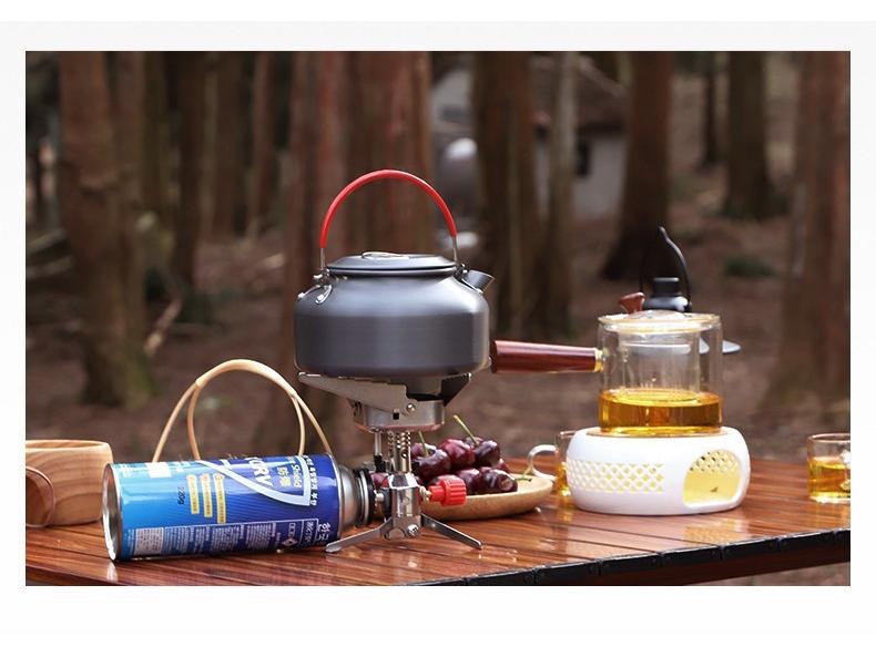 Portable Outdoor Coffee & Tea Kettle Set - 1.2L & 1.8L Camping Cookware with Pots and Pans