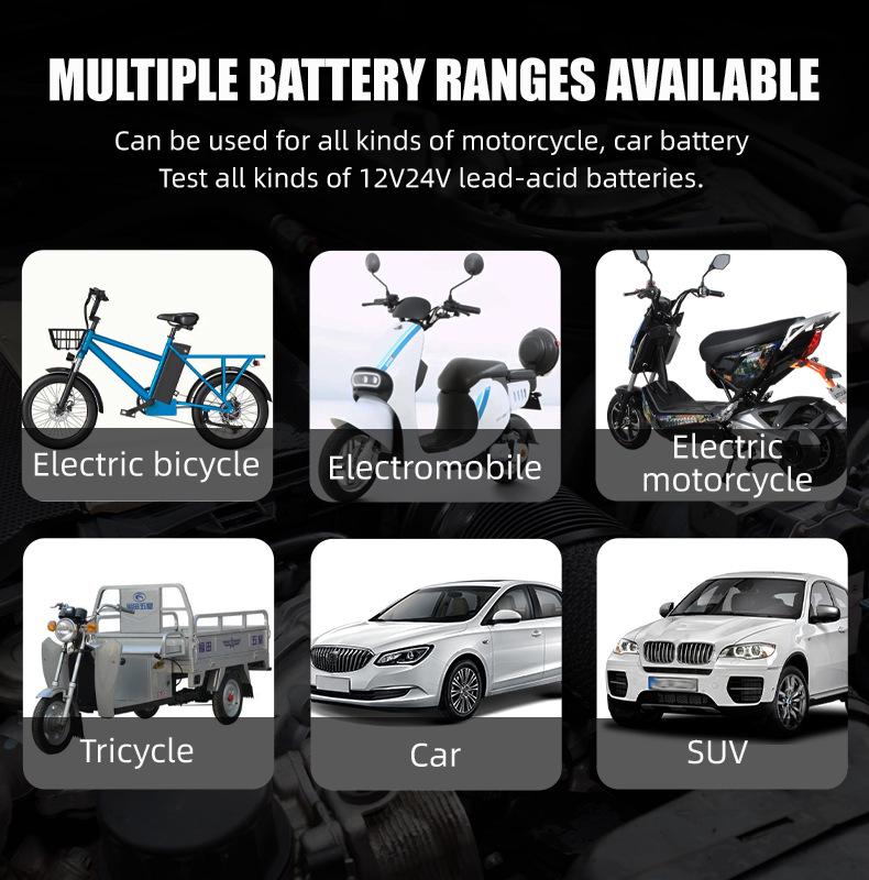 Tester inteligent E-FAST 12V/24V pentru baterii auto cu afișaj digital pentru măsurarea rezistenței interne