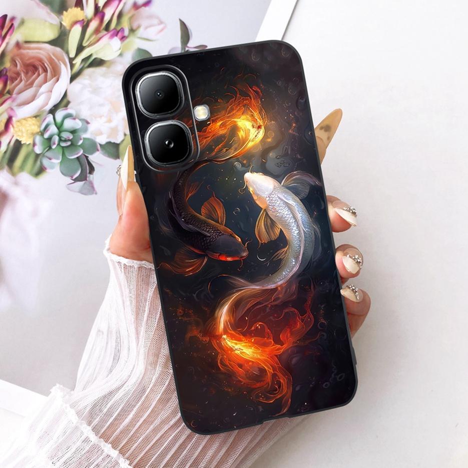 For Infinix Smart 20 Case X6840 X6840B Luxury Bow Flowers Painted Cover Soft Silicone Case For Infinix Smart 20 Smart20 4G Shell