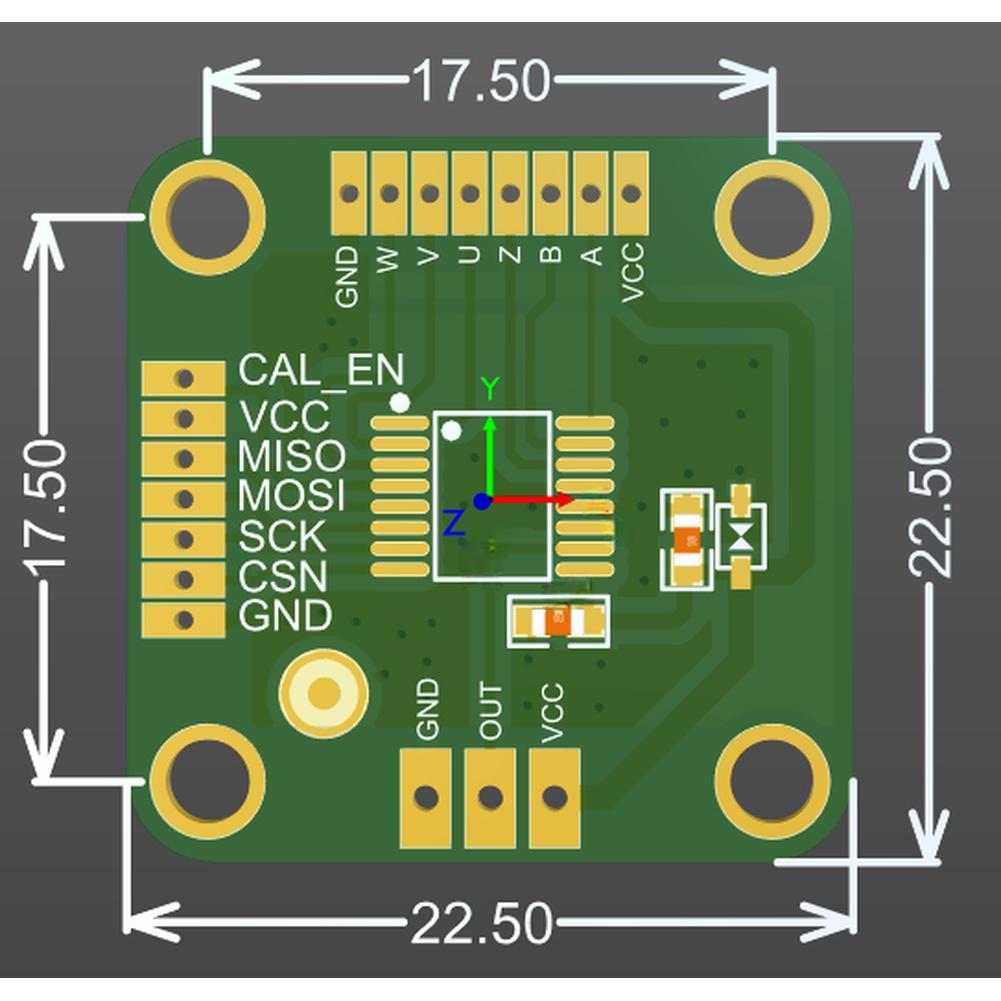 Encoder Module MT6835 Magnetic Encoder Module Is Suitable For Motor Control Applications ABZ, UVW, FOR PWM, FOR SPI