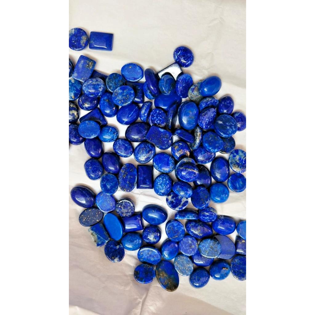 Natural Blue Lapis Lazuli Mixed Shape Cabochon Loose Gemstone Lot for Jewelry