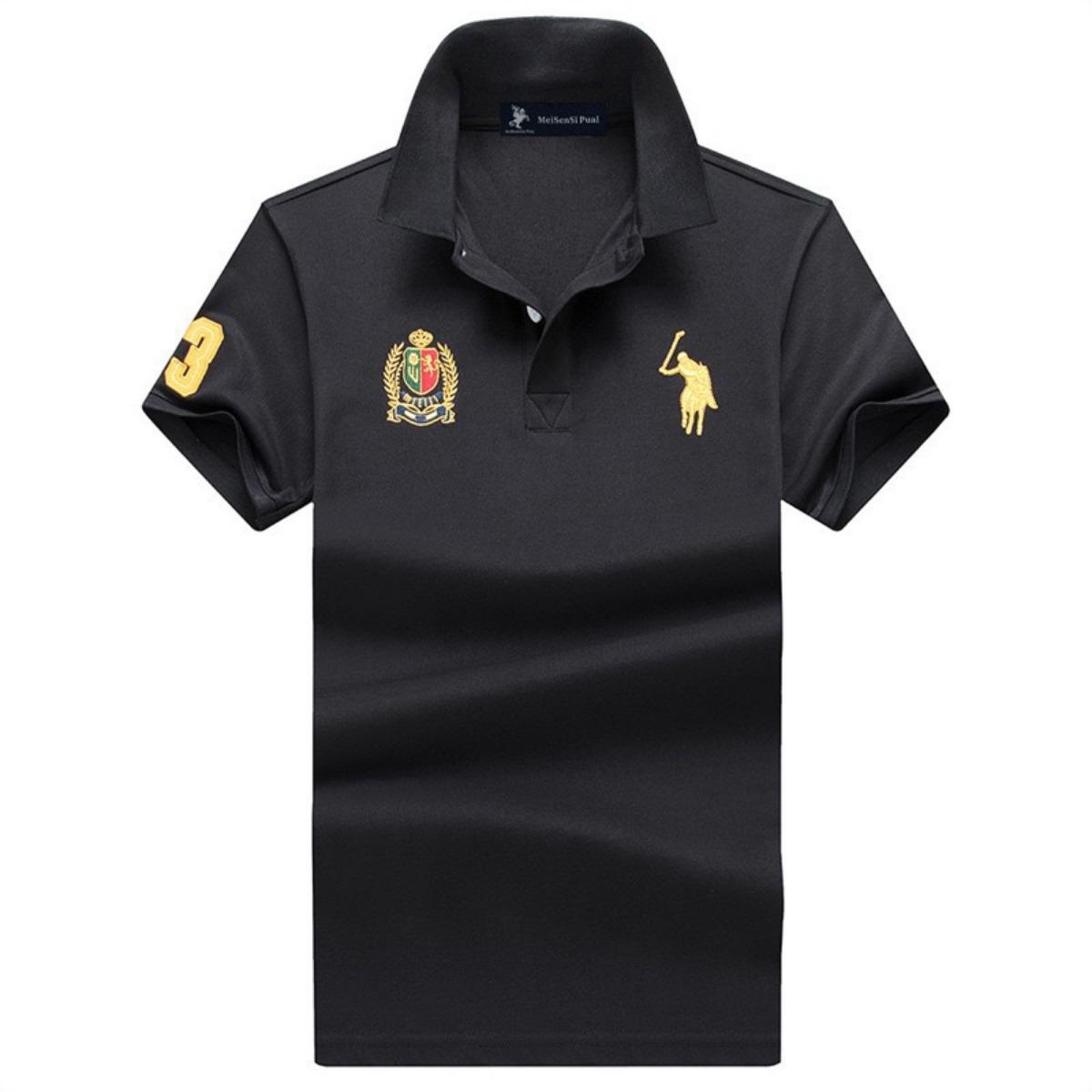 

TrendHub New High Quality Men Polo Shirts High Street Short Sleeve Mens Shirts Turn-Down Collar Polo Shirt Men M