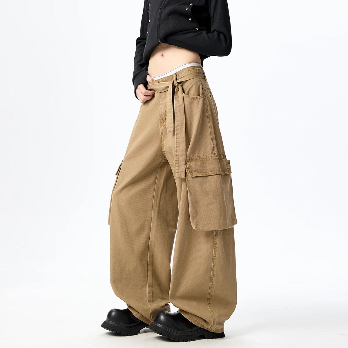 

2025 Autumn Men Retro High Quality Cotton Pants Men Streetwear Wide Leg Pants Male Loose Straight Casual Coffee Trousers XL