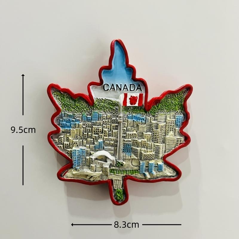 Canada Vancouver Lions Gate Bridge Maple Leaves Fridge Magnets Tourism Souvenir Refrigerator Magnets Sticker Home Kitchen Decoration