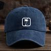 A Fun Square Frame Coconut Tree Print Baseball Hat Unisex Outdoor Fashion Versatile Duck Hat Trend