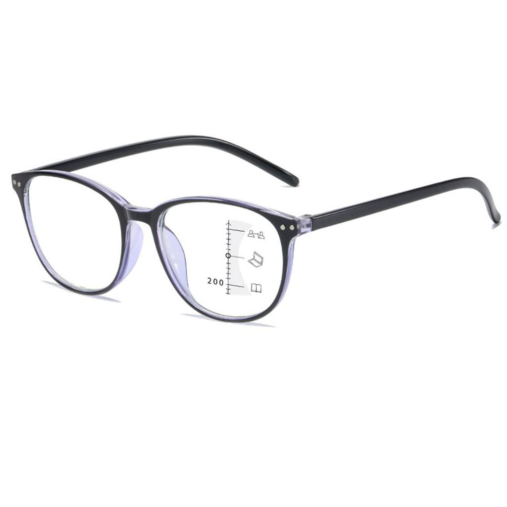Retro Multi-Focus Blue Light Blocking Reading Glasses Lightweight Comfortable Eyewear for Daily Use