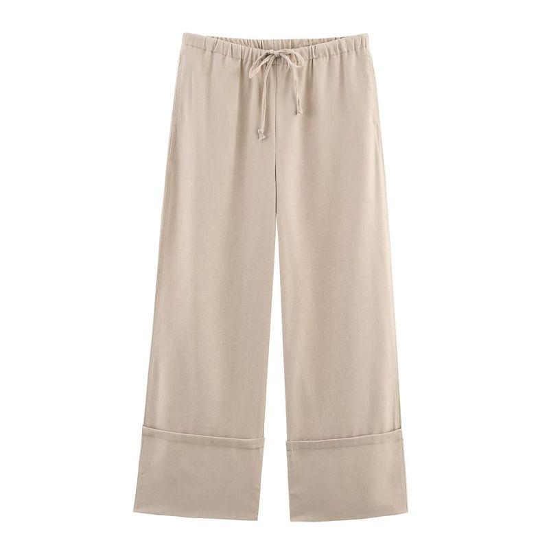 Araltay New Arrival Fashion Style Women's Clothing Fashion Linen Shirt Wide Leg Pants Suit 4786090 4786091