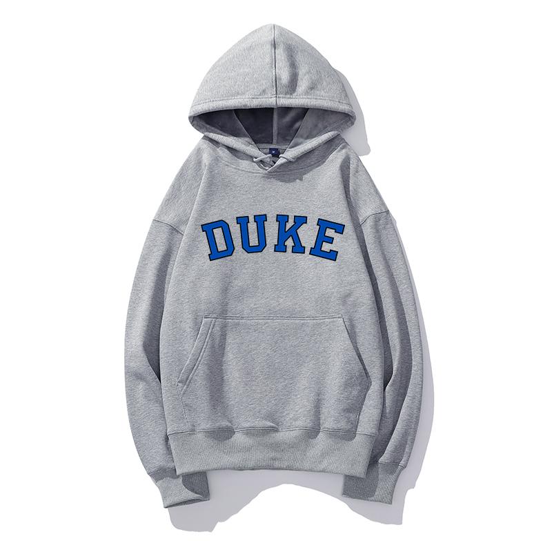 Duke Tištěná Mikina s Kapucí Dlouhý Rukáv Jednoduchá Jednobarevná Mikina Podzim Dámská Street Mikina Módní Unisex Oblečení Osobnost Unisex Topy