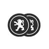 2Pcs Car Coasters Water Cup Mats Waterproof Slot Pad For Peugeot 208 3008 308 2008 207 508 406 407 307 206 301 408 5008 4008 107