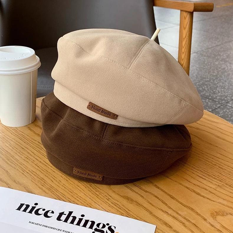 New Autumn Women's Beret Fashion British Style Artist Hat Retro Versatile Show Small Face