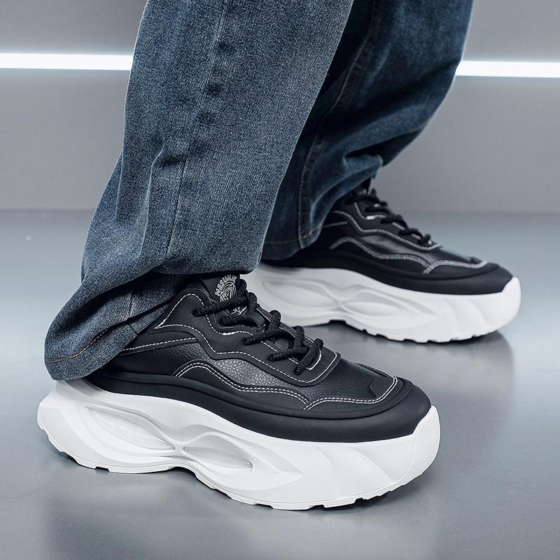 Men's Casual Sneakers with Thick Soles Comfortable Outdoor-Ready Slip-Resistant Durable Minimalist Style Essential Basics