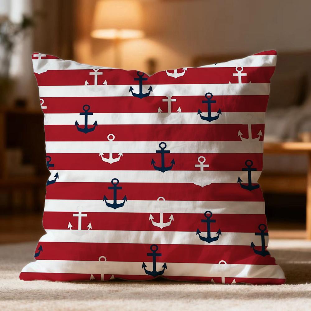 Popular OOcean Sailorer Cushion Cover Soft Washable Pillow Case Multi-Scene for Couch Bed Travel Office Use