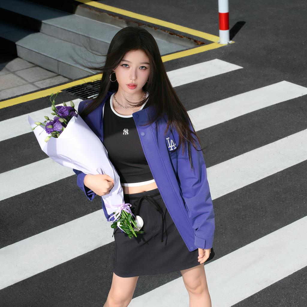 New MLB Los Angeles Dodgers Basic Collection 25FW Jacket Unisex Purple 3AWJB0154-07PPS