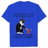 Black Cat I Was Told To Check My Cattitude T Shirt for Men Women Tops Funny T Shirt Short Sleeve Tees Summer Brand Tee Shirt