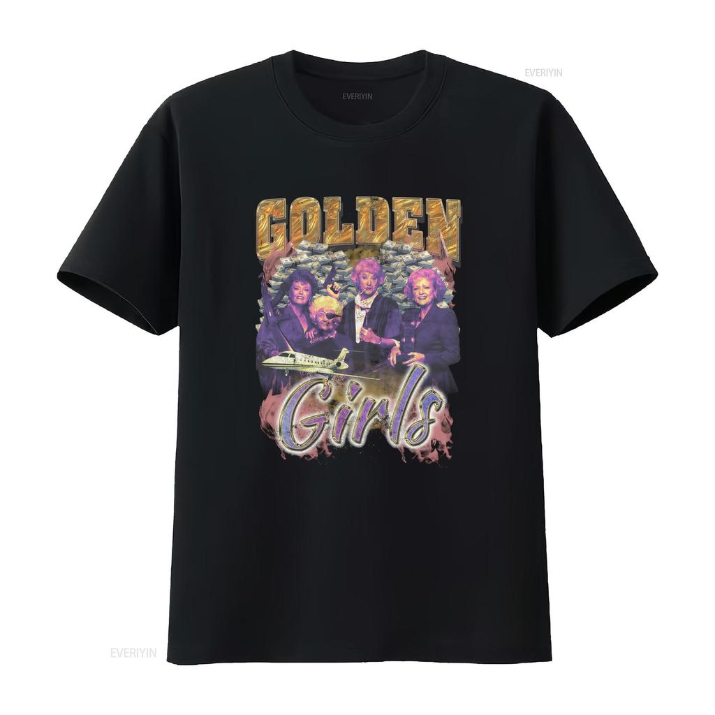 Retro Vintage Funny Gangster Golden Girls Print Casual Streetwear T Shirt vintage Washed fashion Breathable designer clothes