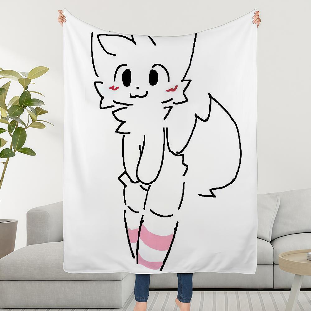 Cartoon Funny Cute Cat Kawaii S-SillyS B-Boy K-KisserS Blanket Soft Warm Furry Throw Super Kids Toys Bed Sofa Car Cradle