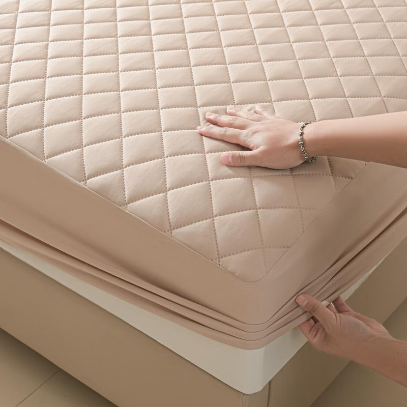 Waterproof Mattress Protector Cover Bed Fitted Sheet Single/Double/135/150/160 Muti Size Gray/White/Blue/Red No Pillowcases