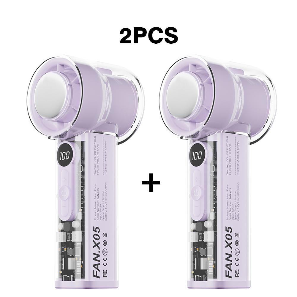 Portable 3000mAh Handheld Fan - 100-Speed Turbo Cooling, USB Rechargeable Mini Personal Fan for Travel, Camping & Outdoor Use