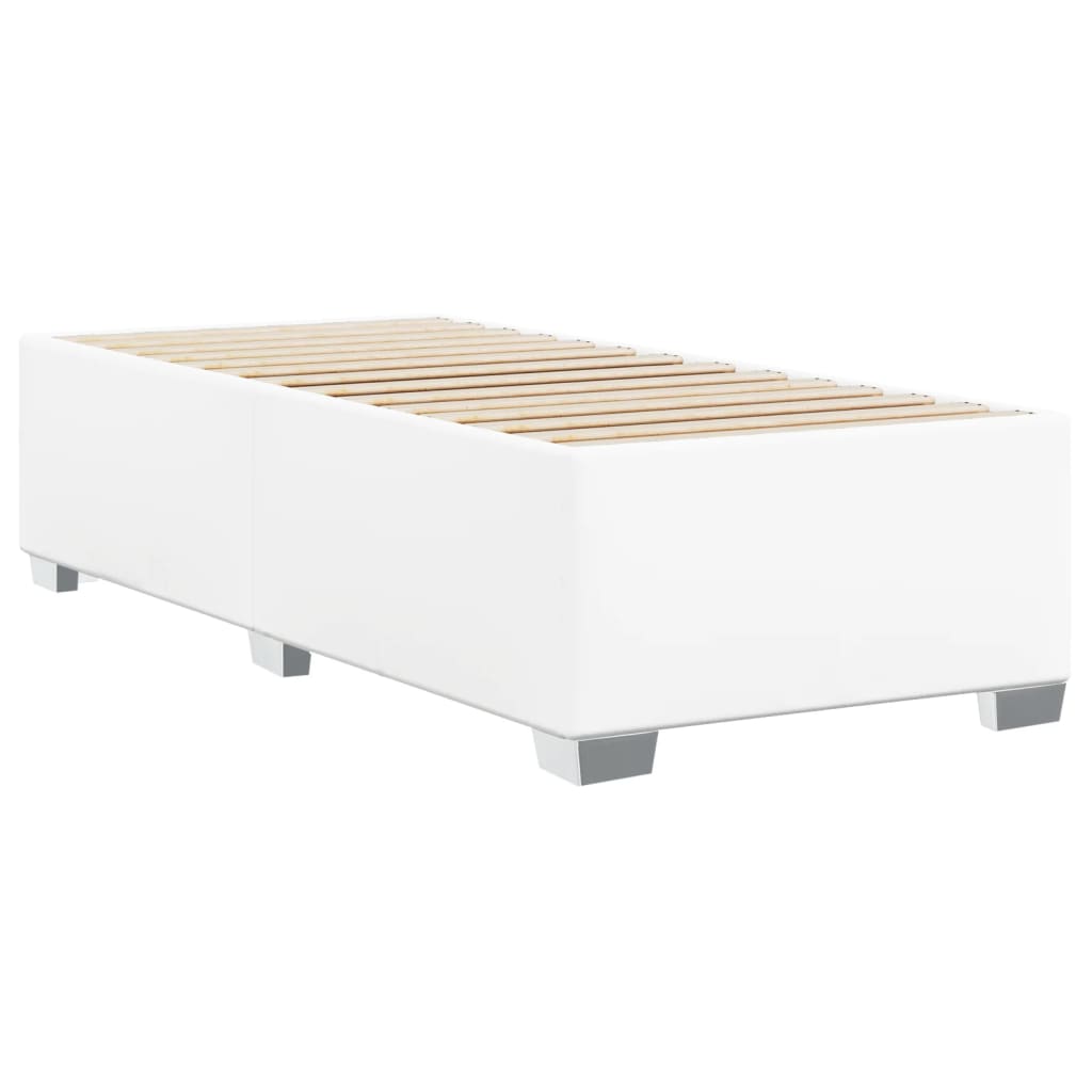 White Bed Frame 80 x 200 cm Faux Leather