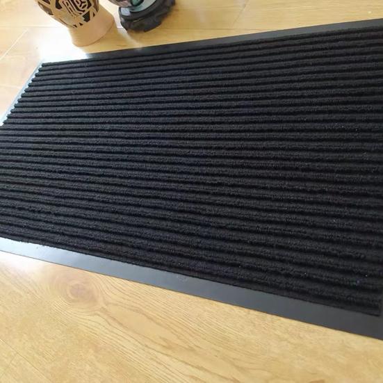 Yousheng Floor Mat Stripe Low Profile Absorb Moisture Door Mat Dust Anti-Slip Foundation Superior Absorbency Entryway Rug for Bathroom Kitchen