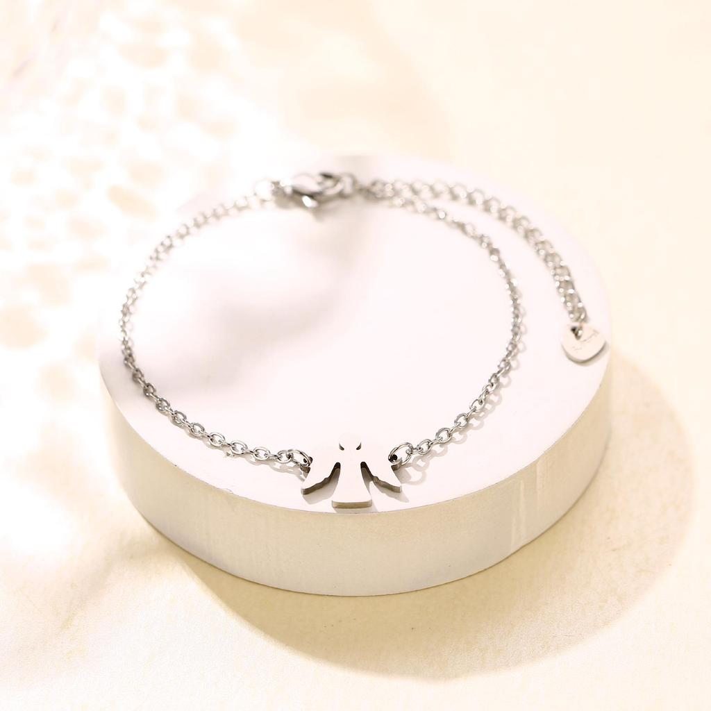 Stainless Steel Animal Fruit Bracelet - Kitten, Puppy, Strawberry Design