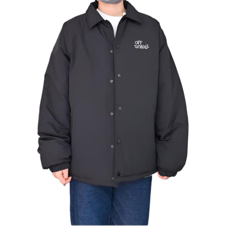 Vans X Yusuke Hanai Solid Color Polo Collar Skin-Friendly Comfortable Jacket Unisex Jacket VN000TRKBLK