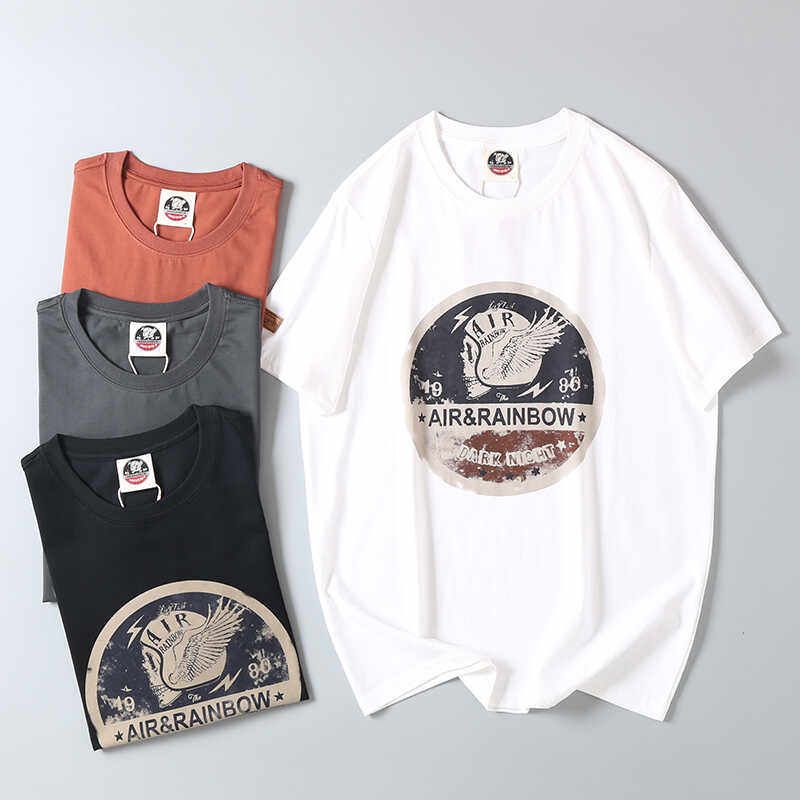 Export Tail Order Balance Cargo with Logo Cut Off Summer Men Pure Cotton Round Neck Short Sleeve T-shirt Export Original Order Men's Half Sleeve Tops