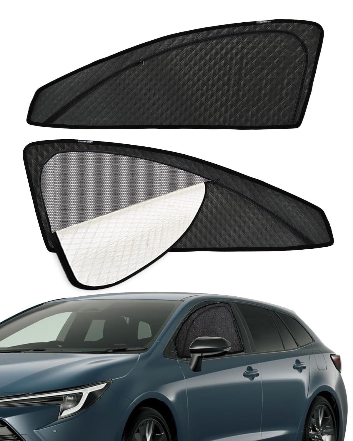 

Loveyes Toyota Corolla Touring 210 Series Mesh Sunshade for Car Insect Driver and Passenger Light Side UV Dedicated Accessory Camping, Heat-Insulating чёрный