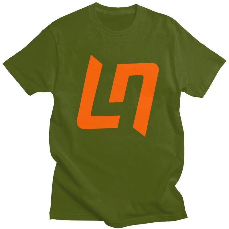 Custom Motorcycle Racing LLando Norris Logo Tshirt for Men Short Sleeve Casual Tshirts Slim Fit Pure Cotton Tees Gift Idea