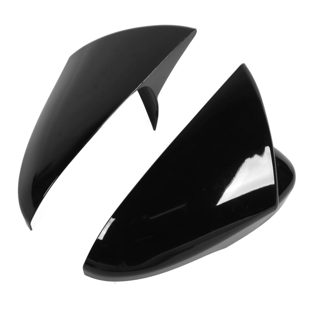 1 Pair Left Right Rearview Mirror Cover Trim Side Door Mirror Guard Replacement for Ford Mondeo 13‑20