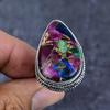 Natural Copper Ruby Zosite Gemstone 925 Sterling Silver Jewelry Ring Size 9 ET-4799
