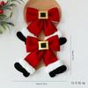 Red Christmas Bowknot Decoration Belt Bowknot Christmas Bow Pendant  Home Decoration