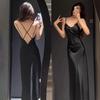 2025 Women's Summer V-Neck Ice Silk Nightgown: Elegant High-End Homewear
