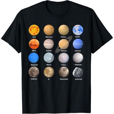 Solar System Planets Science Space Boys Girls STEM Kids T-Shirt